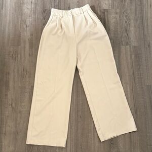 Elegant Cream Women's Trousers